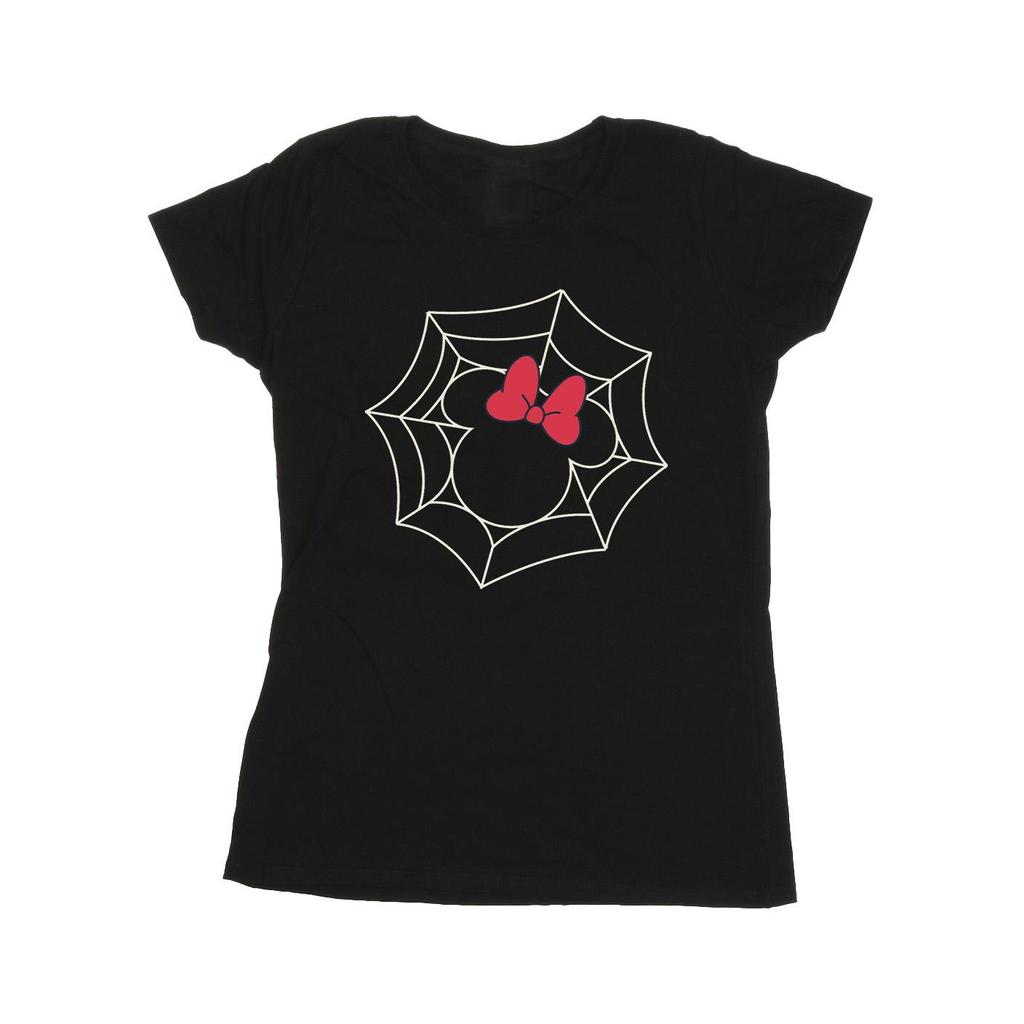 Disney Womens/Ladies Minnie Mouse Spider Web Cotton T-Shirt
