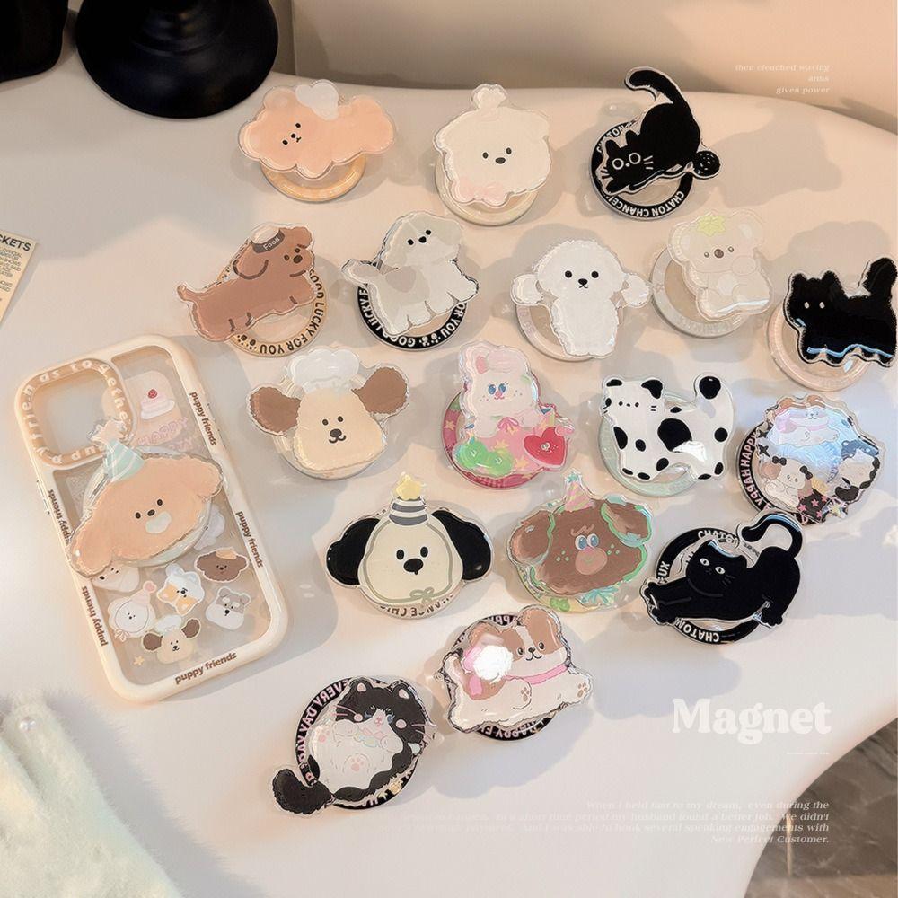 Магнитная подставка для телефона из мультфильма для ПК, расширяющаяся подставка для пальцев в стиле Ins для планшета