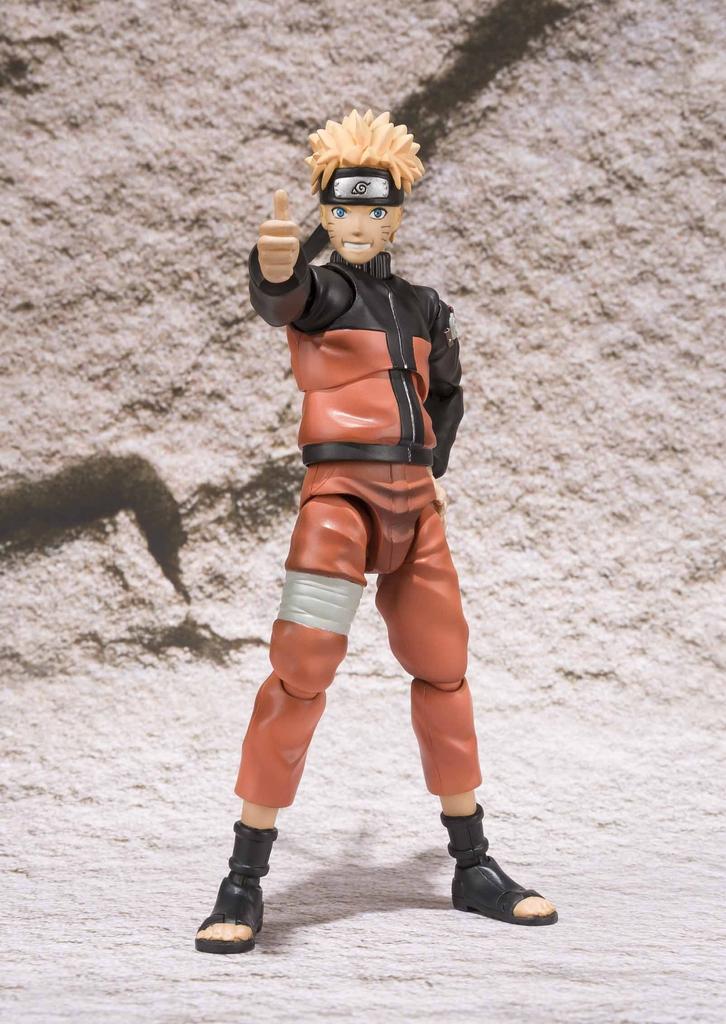 TAMASHII NATIONS NARUTO Shippuden Uzumaki Naruto 140mm ABS PVC Painted Action Figure S.H.Figuarts Approx. & [Used]