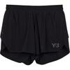 Running Shorts Solid Color Logo Print Elastic Casual Shorts Women Shorts Black IX0003