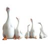 Статуэтка из смолы «Утка-мать, дитя», скульптура «Белая утка», украшение для дома и улицы, семья уток