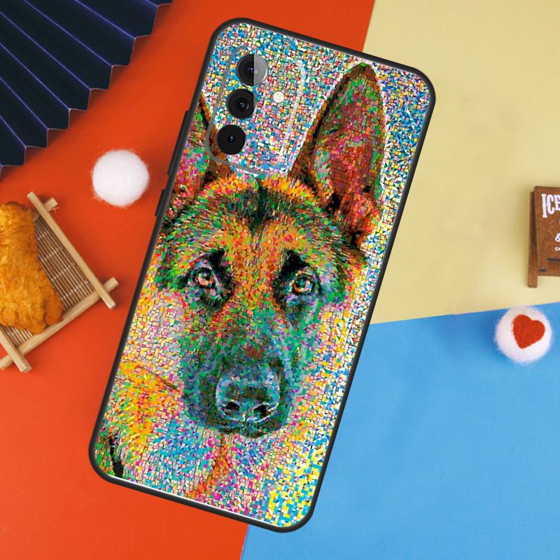 Чехол для собаки Немецкая овчарка для Samsung Galaxy A17 A35 A55 A06 A16 A26 A36 A56 A53 A32 A52 A33 A13 A14 A34 A54 A15