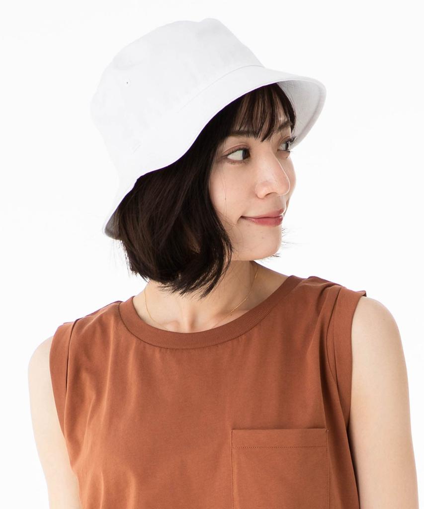 NEW ERA Bucket Hat Twill Cotton White M/L BUCKET-01 WHT BLK 25J