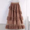 Long Womens Cake Skirt Mesh With Large Aline Skirt And Half Body Skirt
