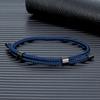 3MM Waterproof Surfering Rope Bracelets Men Adjustable Nautical Rope Bracelet Women Black Stainless Steel Sport Buckle
