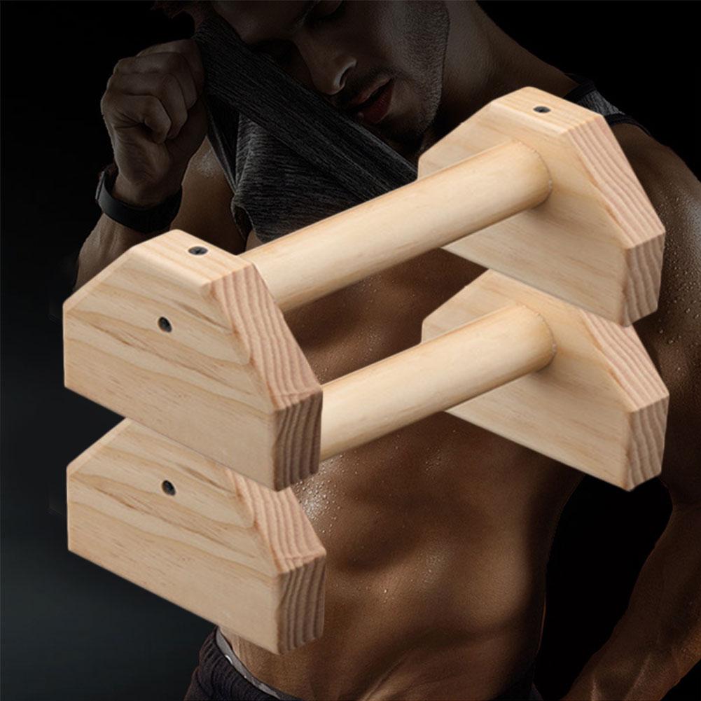 2pcs 25CM Wooden Push Up Stands Double Rod Single Double Handles Headstand Shelf For Women Men Protable Gym Gear Equipment