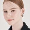 [ELLE Jewelry] Серьги-кольца из 14-каратного золота Square Space с замком-защелкой ELGPEE552