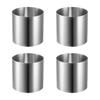 Amosfun Кольца из нержавеющей стали, 5 см высотой x 6 см шириной, Набор из 4 штук, Форма для печенья, Форма для торта, Круглая, Маленькая, Глубокая, Круглая форма, Кондитерское кольцо