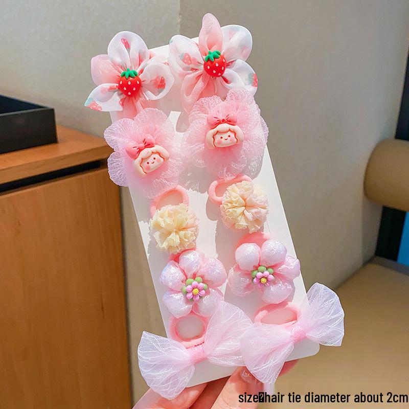 2025 Детские резинки для волос с цветами - Принцессные головные уборы, резинки для девочек и младенцев