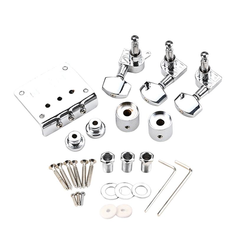 3-струнные детали гитары с регулируемым мостом и жестким хвостом, ручки для струн 1R2L, спинки, совместимые для сигар