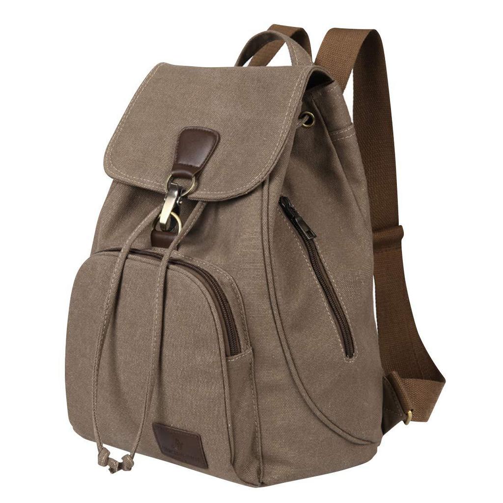 Vintage Canvas Bag Cool Trendy Casual Backpack Women'S Ultra-Light Outdoor Travel Backpack College Student Schoolbag