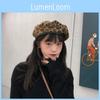 Print Leopard Beret Hat For Women Men Winter Fall Warm And Retro Stylish