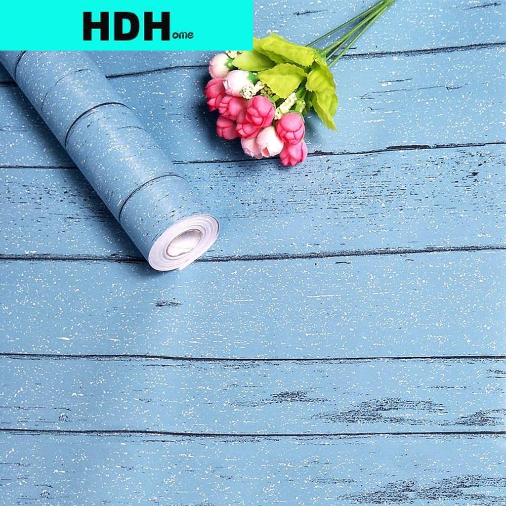 Синие обои под дерево, самоклеящиеся, съемные, декоративная контактная бумага с эффектом состаривания