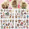 1Pcs Labubu Disposable Tattoo Stickers Anime Cartoon Cute Patch Party Games Applique Children Diy Toys Supplies For Boys Girls