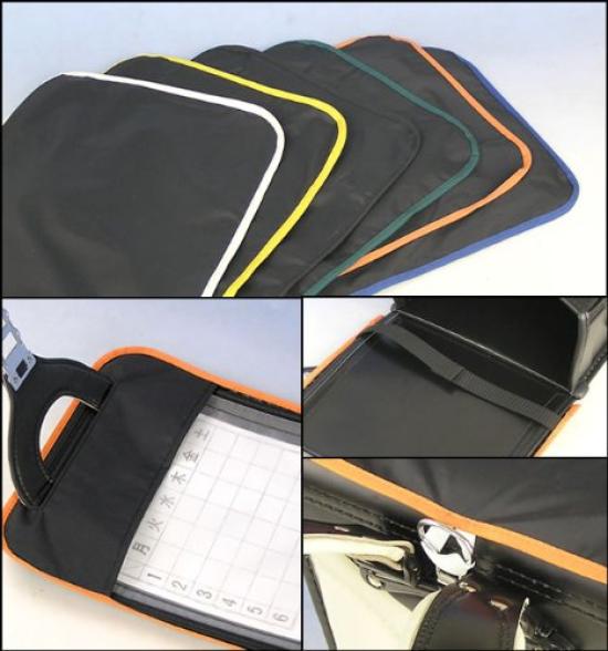 School Made In Japan School Bag Cover with Reflective Tape Fabric X Green (For Wide-size Bags) (Black Trim)