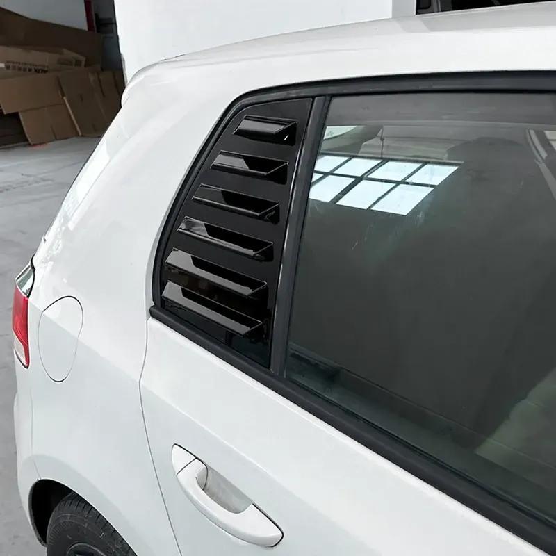 Для VW Golf 6 MK6 2008 2009 2010-2012 АБС-пластик Заднее окно Четверть Жалюзи Накладка Боковой вентиляционный проем Автомобильные клейкие аксессуары