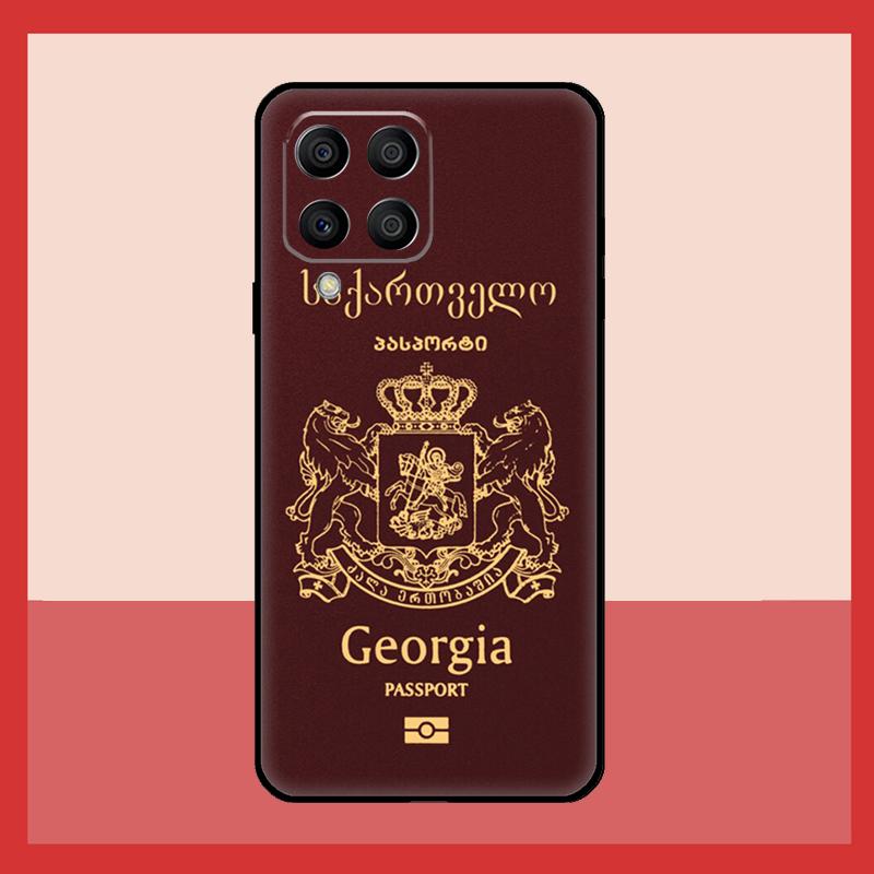 Georgia Grunge Flag Case For Samsung Galaxy M31 M21 M13 M33 M53 M15 M35 M55 M16 M36 M56 M12 M32 M52 M14 M34 M54