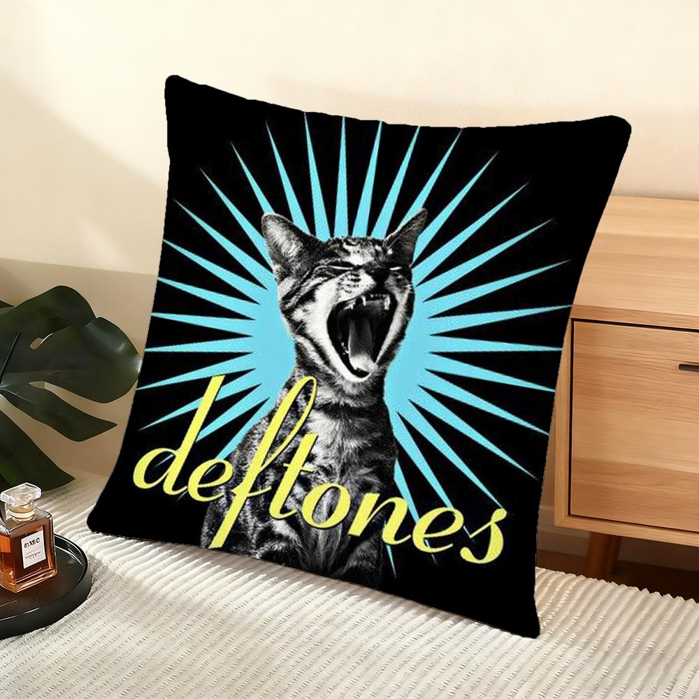Чехол для подушки Deftones (D) Мягкий коротковорсовый чехол для подушки Гладкая уютная текстура Эстетичный чехол для подушки Декор для дома