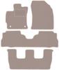 Бежевые велюровые коврики для: Тойота Приус III Плюс 7-местный (2011-)