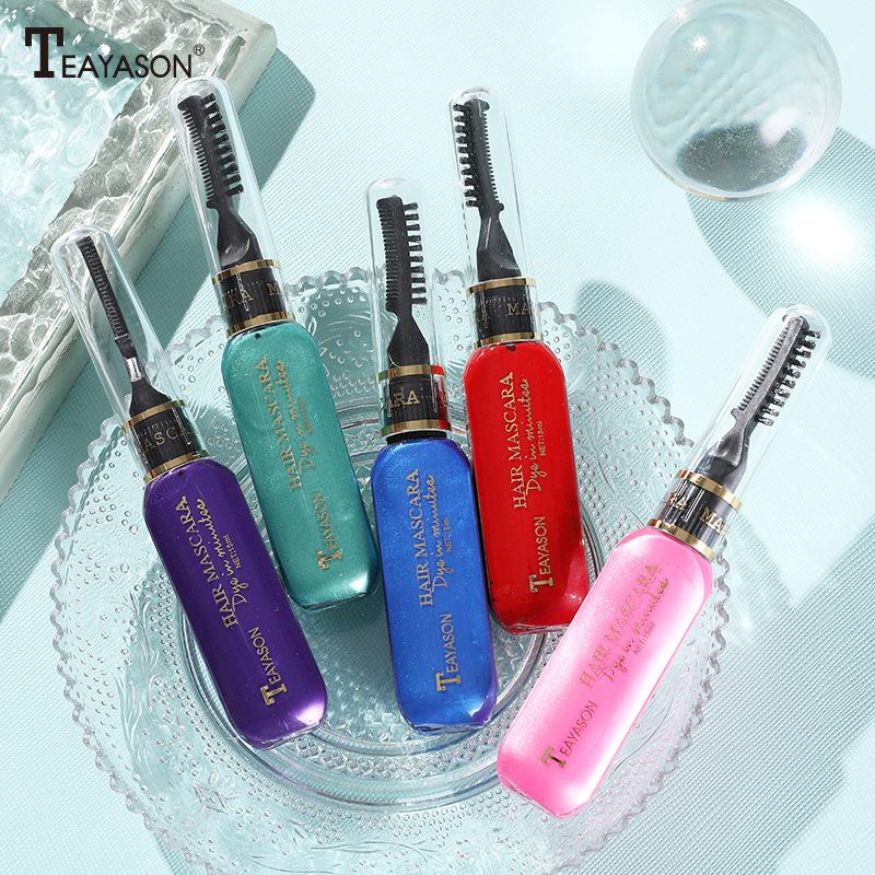 13 Colors Disposable Hair Dye Mascara Convenient Time-saving Eye Lashes Brush Temporary Hair Coloring Cosmetics