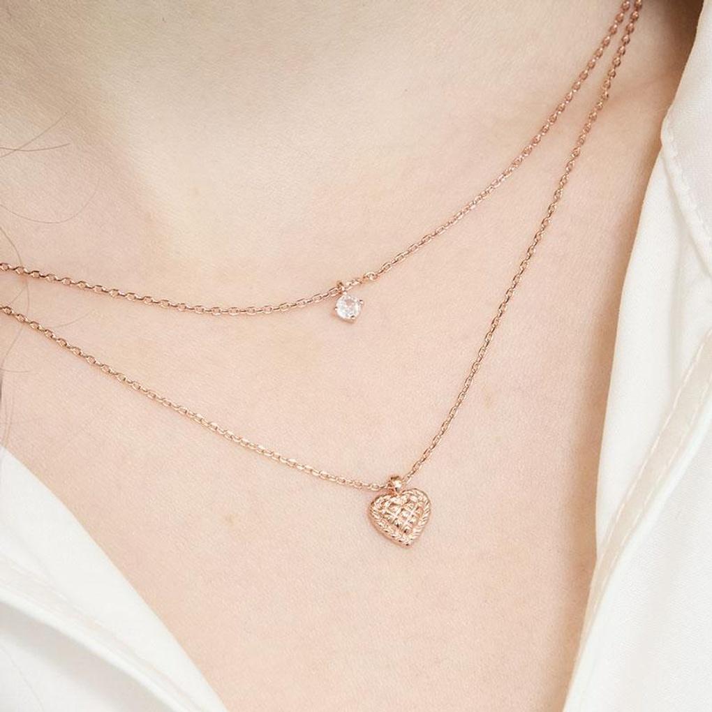 [LeShop] Двухцепочечное колье из 14-каратного золота Kisen (Позолоченный)_LJ5173BRN