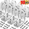 L Shaped Corner Brackets 90 Degree Right Angle Connectors Stainless Steel Bracket Fastener for Wood Furniture Bedframe Cabinet