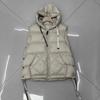 Women White Duck Down Vest Hood Casual Sleeveless Jacket Simple Fashionable Autumn Winter