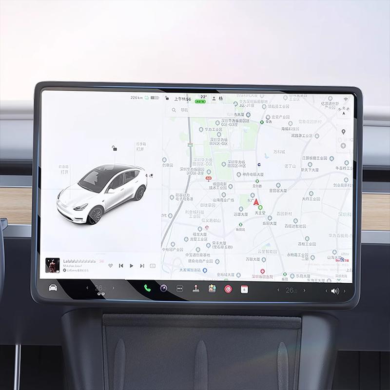 Navigation Screen Protector For Tesla Model 3 Y Silicone Screen Frame Display Edge Protector Central Control Protective Cover