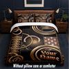 Art Deco Theme Custom Text Or Name 3Pcs Bedding Set,1 Flat Sheet & 2 Pillowcases Personalized Home Bedding