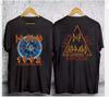 100% Cotton TOPS UNISEX TEES MENS WOMENS Vintage 1992 Def Leppard Concert Adrenalize 1992 World Tour T-shirt