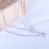 Women Necklace Smooth Two Layers Key And Lock Pendant Hollow Chain Retro Stainless Individual Clavical Necklace Neck Decoration Jewelry