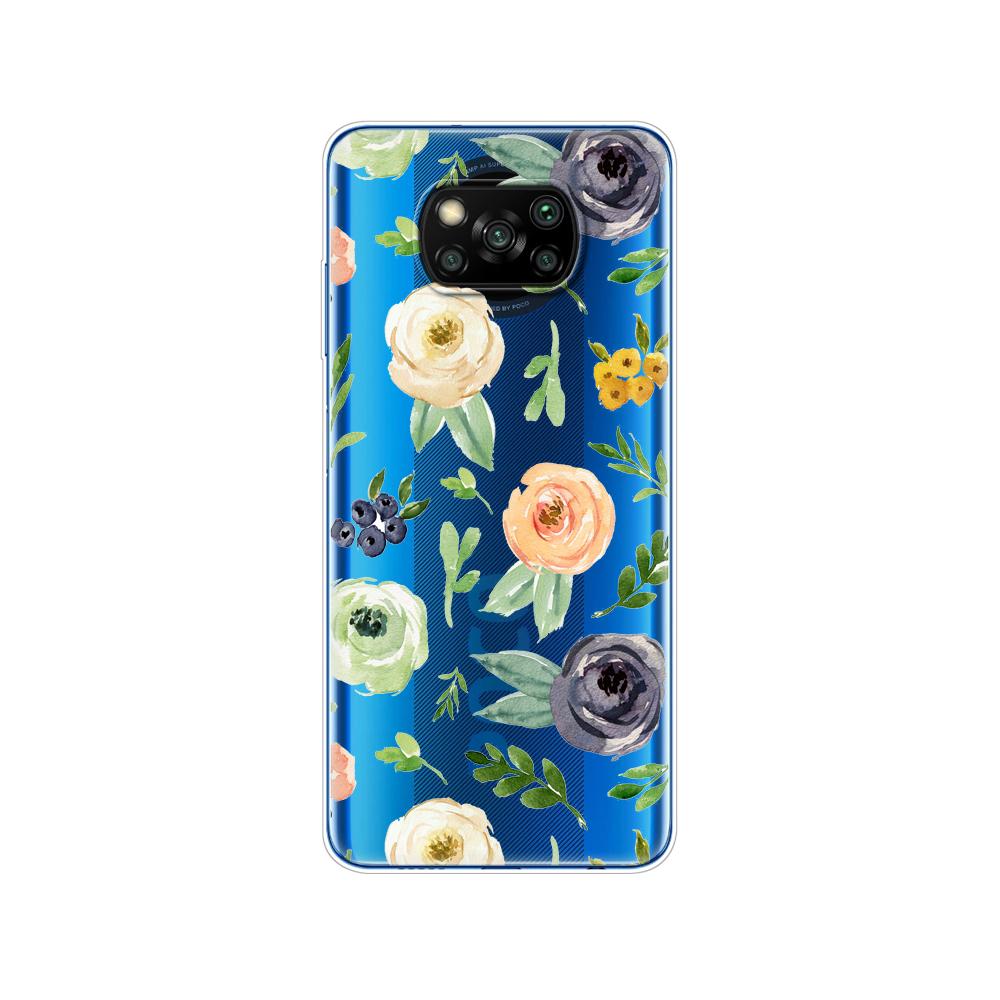 Для Xiaomi Poco X3 NFC силиконовый чехол с мягкой задней панелью для POCO X3 Pro чехол из ТПУ, бампер для Poco X 3 PocoX3 NFC 6,67 дюйма, глобальный чехол для телефона
