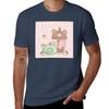 Afternoon Tea Cute Kawaii Bear Boba Tea and Frog Strawberry Cake T-Shirt cotton t shirt man man t shirts for men T-Shirt