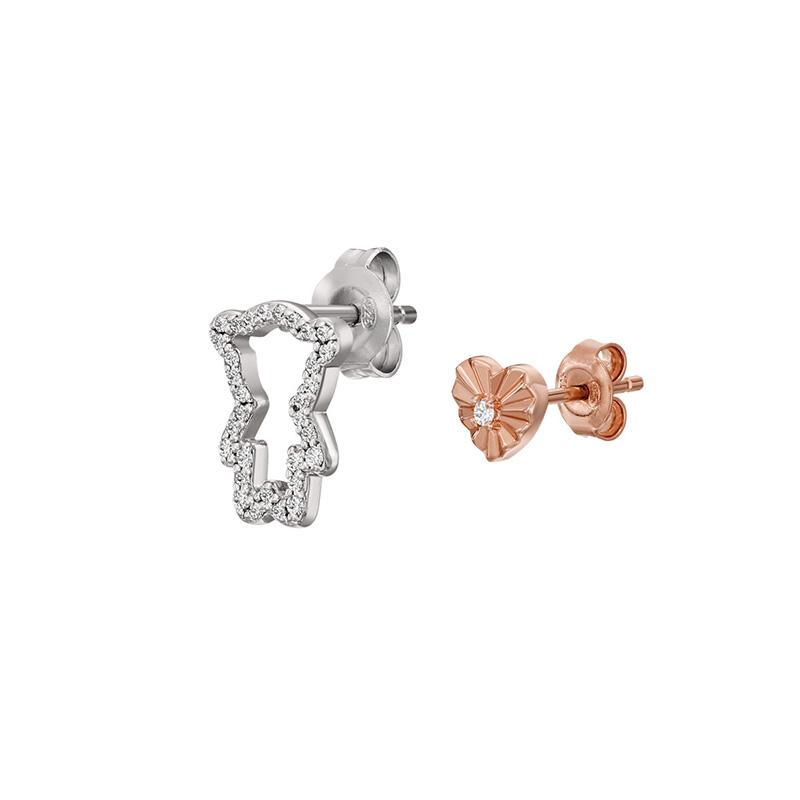 Emporio Armani Bear Series Heart Bear Women earrings Silver EG3621040