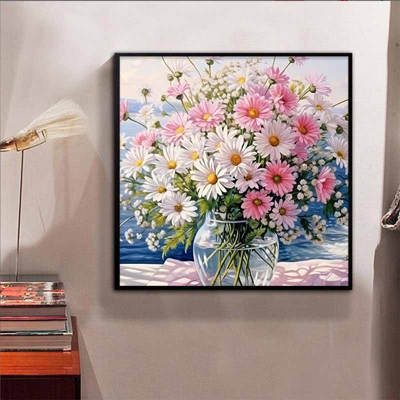 Новое поступление 5D DIY Полная круглая алмазная живопись "Букет" Вышивка крестом Домашний декор Подарок