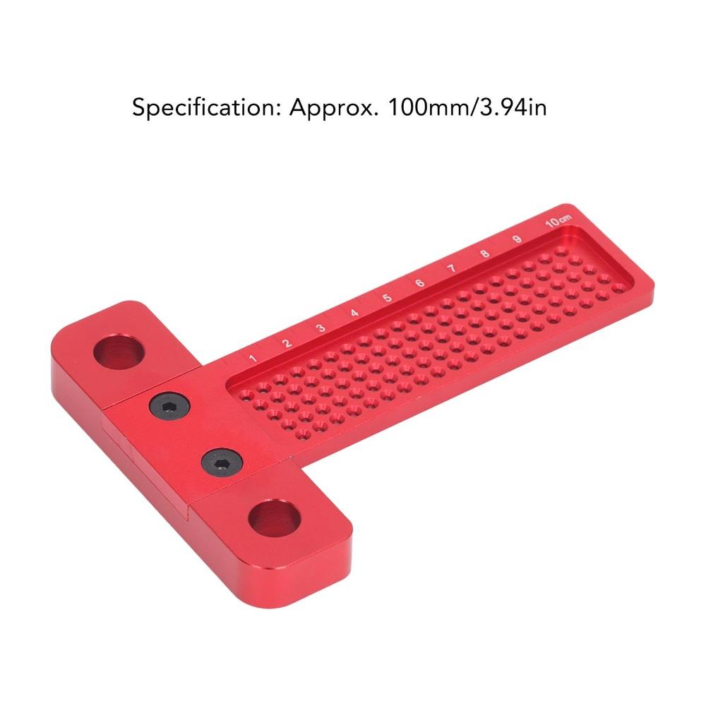 Aluminum Alloy Woodworking Scriber Ruler 100mm Length Precision Line Drawing Ruler For Carpenters