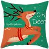 Red Green Christmas Cushion Cover Snowman Santa Claus 2022 Happy New Year Ornament Pillowcase