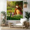 Masha Bear Wall Decor Tapestry Art For Pet Memorial Birthdaywedding Party Backdrop Family Gift
