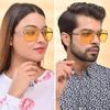 X Intellilens Polarized Riding Glasses | Дневные и ночные очки, антибликовые HD-аксессуары для активного отдыха | Унисекс | Желтые царапины | Авиаторы | Средние
