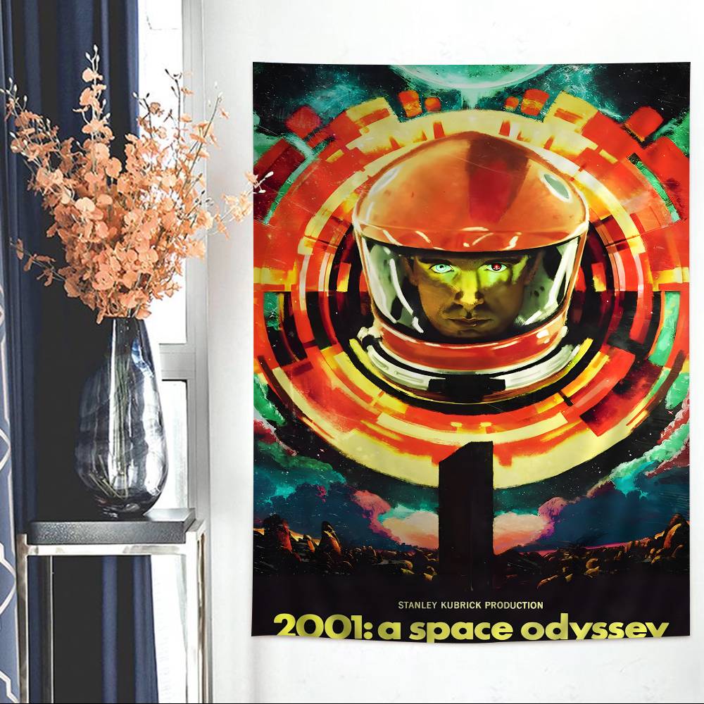 2001 A Space Odyssey Movie Cartoon Tapestry Wall Hanging Decoration Household Home Decor