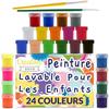 Peinture Enfant Lavable Doigt Креативный декор | 24х20мл | Многоцветный | Нетоксичный
