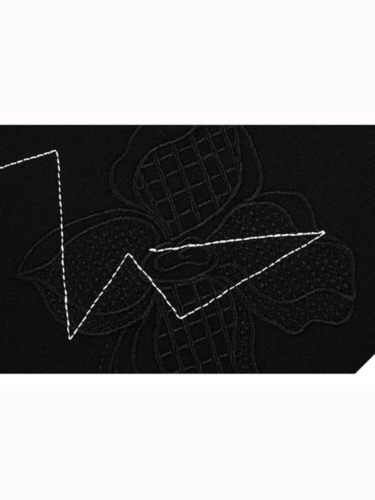 Xitao Толстовки с круглым вырезом и вышивкой в ​​стиле пэчворк, пуловеры, свободные однотонные повседневные топы DMJ3172