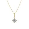 S925 Sterling Silver Snowflake Diamond-Studded Necklace Women's Simple Niche Design Light Luxury All-Match Clavicle Chain Women