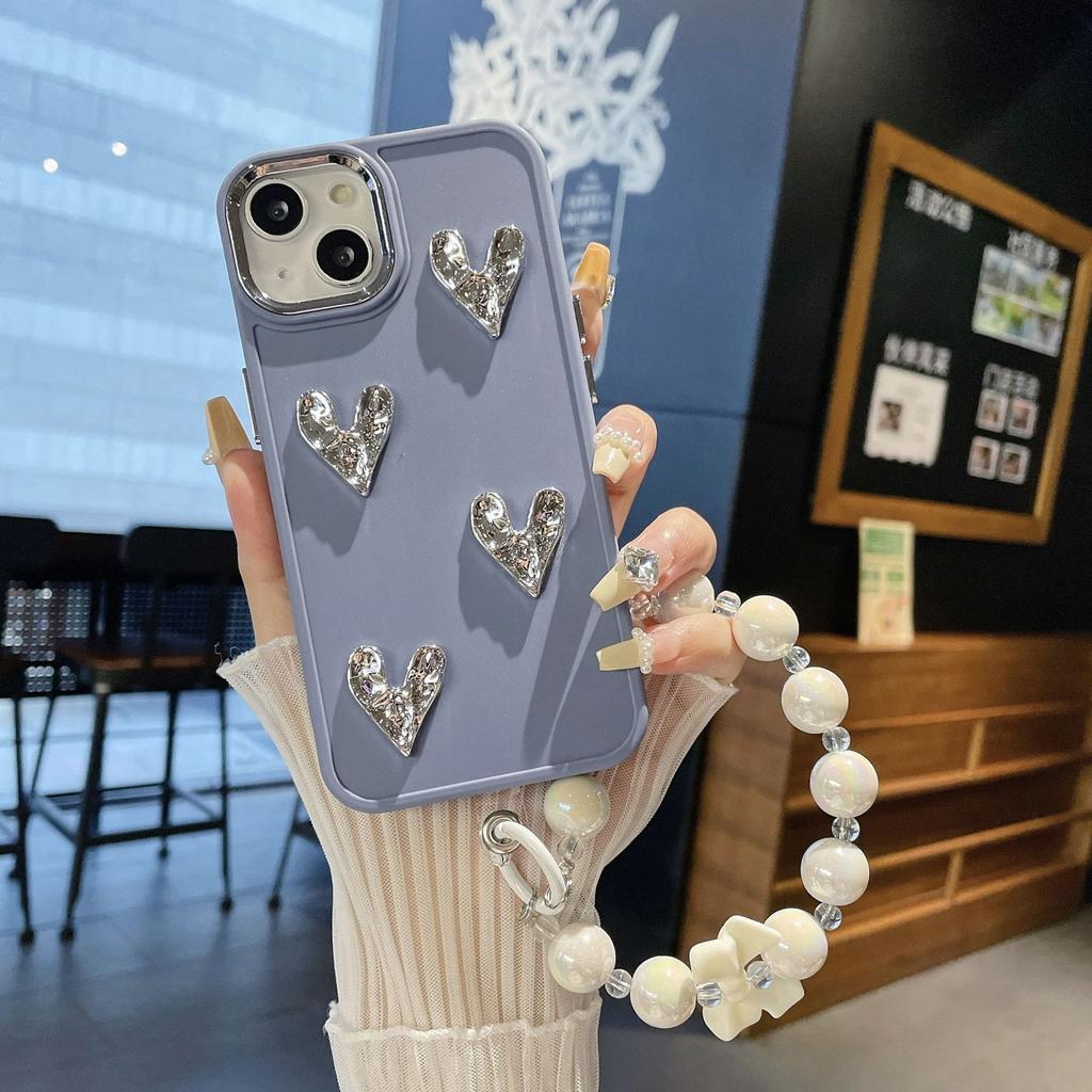 Подходит для Apple 15PROMAX Металлическая фоторамка Серебро Любовь TPU Чехол для мобильного телефона IPhone7 16 Чехол для мобильного телефона