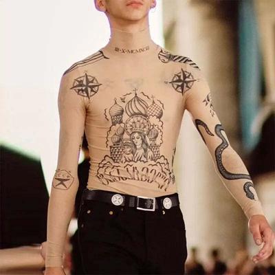 Мужская футболка с длинными рукавами, мужская облегающая одежда для фитнеса, мужская рубашка с высоким воротом