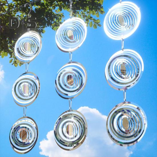 3/6/9Pcs Wind Chime Pendant Outdoor Decoration Birdproofing Shiny Bird Protection Solution Windmill Reflectors