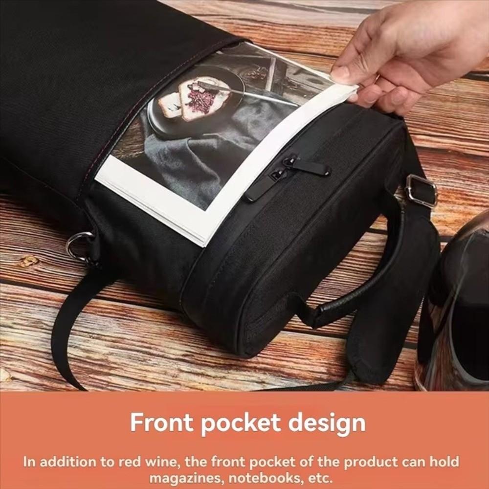 Two-bottle Wine Bottle Insulation Bag 7L Beer Cooler Carrier Bag Wine Bottle Storage Pouch Picnic
