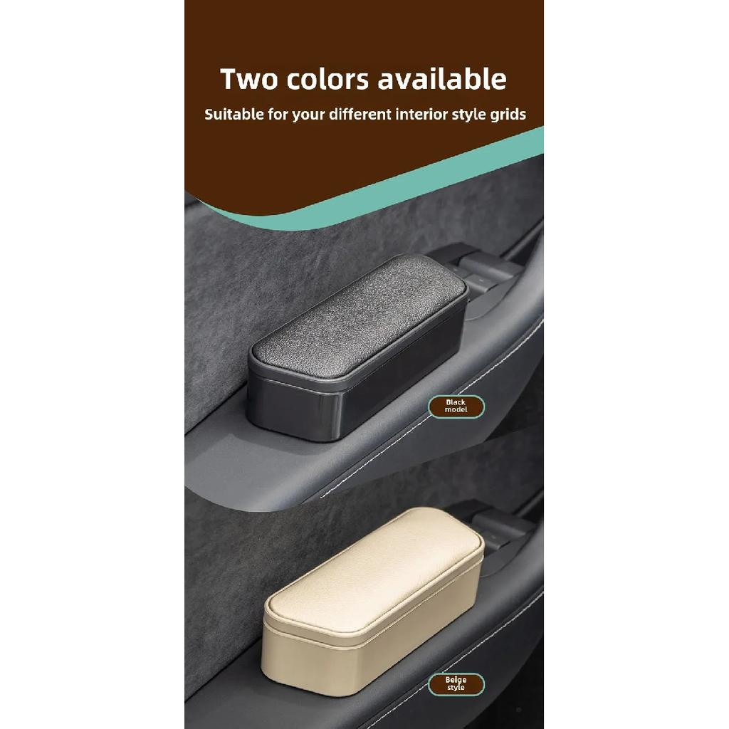 Universal Car Left Right Armrest Door Storage Box Adjustable Height Elbow Rest Box Armrest Armrest Pad Auto Door Organizer Box