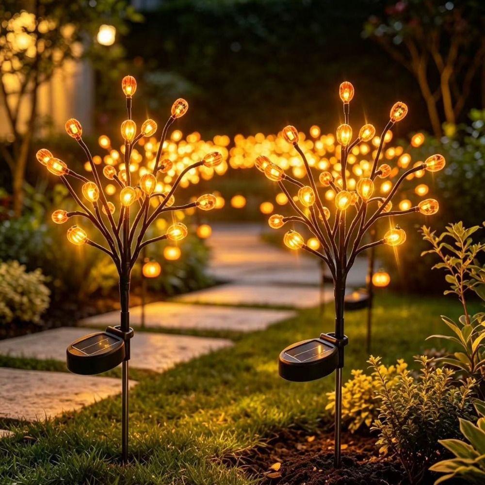 Auto On/Off Solar Garden Lights Waterproof Halloween Lights Solar Garden Stake Lights Lawn