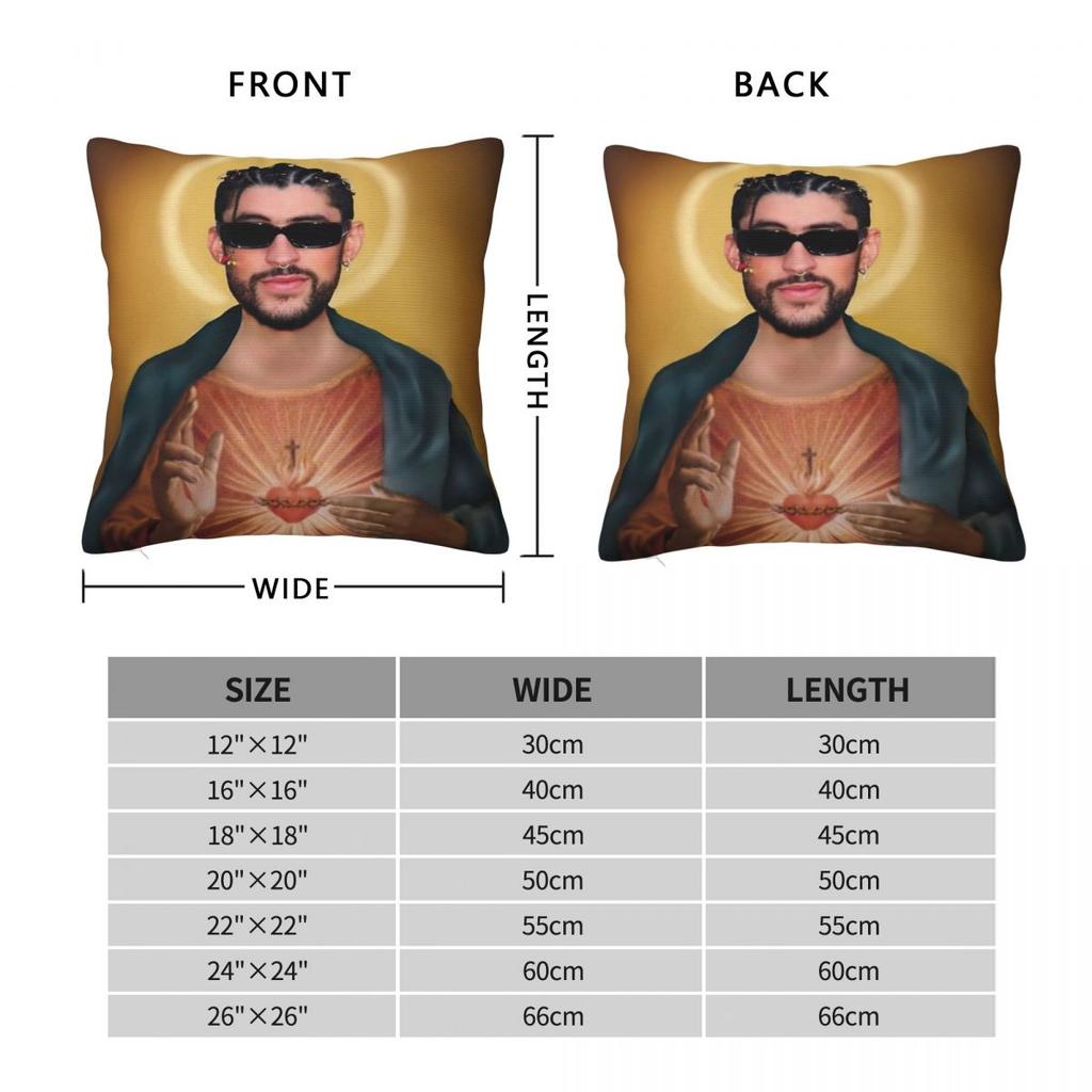 Saint Bad Bunny Pillowcase Soft Polyester Cushion Cover Decor Pillow Case Cover Home Drop Shipping 45X45cm